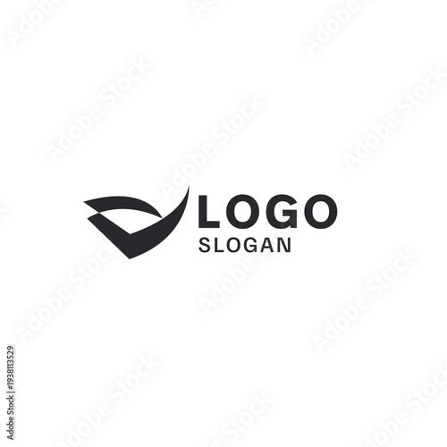 Modern abstract vector logo: road, future, motion.