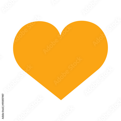 シンプルで様々なシーンに使いやすいハート_きいろ