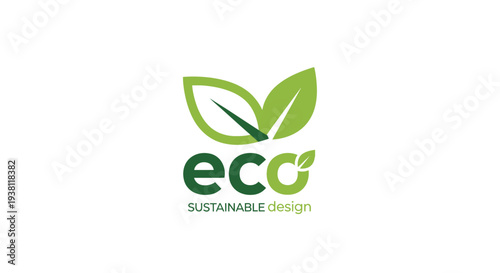 Eco Friendly Concept with Green Leaves and Sustainable Design Elements