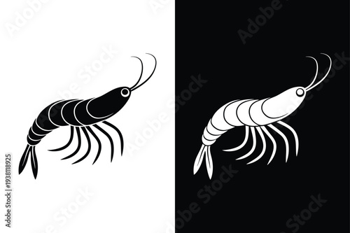 Krill vector icon graphic isolated sketch illustration on white background.
