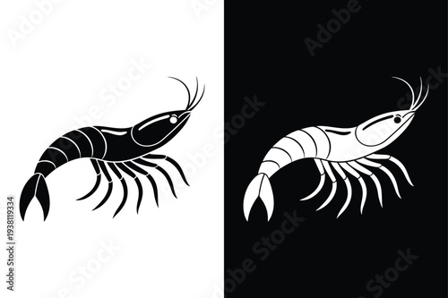 Krill vector icon graphic isolated sketch illustration on white background.