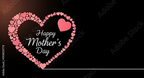 Happy mother's day heart design