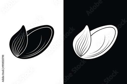 Mussel vector icon graphic isolated sketch illustration on white background.