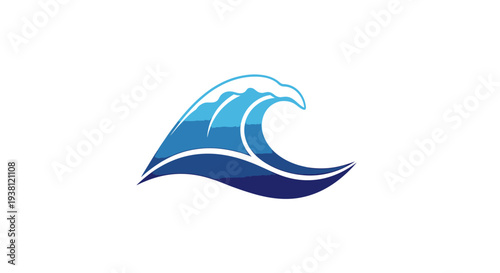 Dynamic Ocean Wave Crest Abstract Design Element