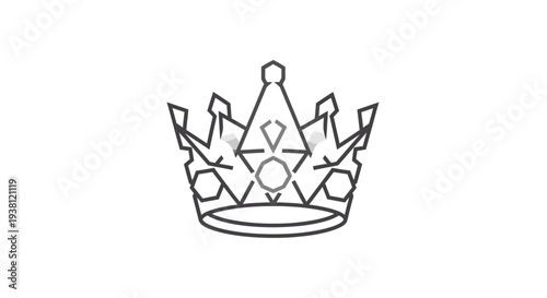 Elegant Crown Icon - Regal Symbol of Royalty and Power