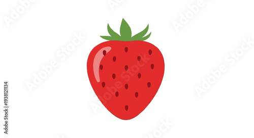 Fresh Red Strawberry Fruit with Green Leaves, Healthy Food Concept