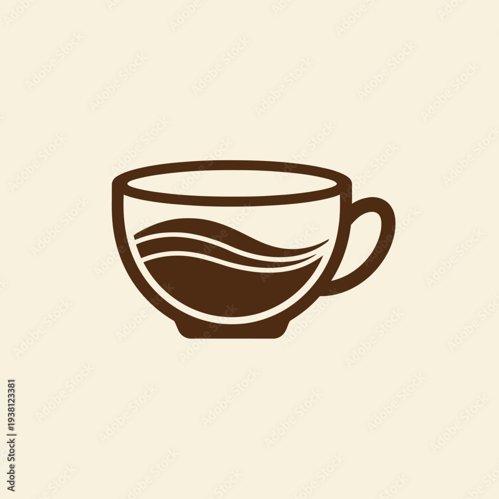 Obraz premium Simple Coffee Cup Illustration Design Element 2.
