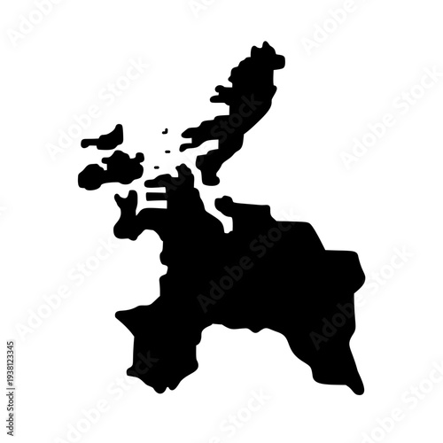 Trondheim Norway map silhouette vector illustration