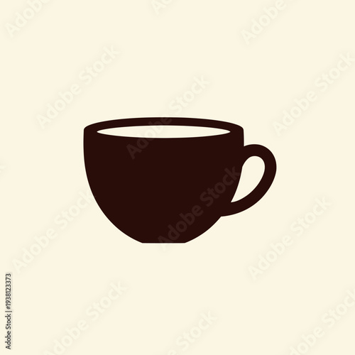 Simple Coffee Cup Illustration Design Element 1.