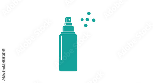 Simple illustration of a spray bottle with mist.