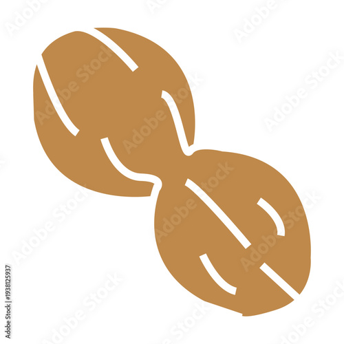 vector illustration of a peanut food health
