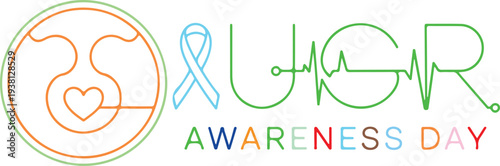 Uterine Cancer Awareness Day colorful logo with symbols and text
