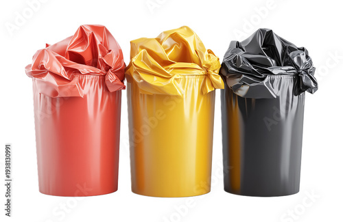 Wallpaper Mural Trash Bin Liners - Heavy-Duty Trash Bin Liners for Easy Waste Disposal Isolated on White Background Torontodigital.ca