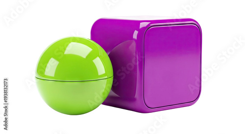Glossy Sphere and Rounded Cube