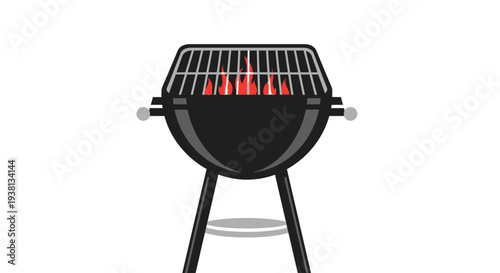 Outdoor Charcoal Grill Ready for Summer Cooking