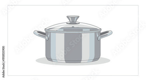Stainless Steel Stockpot with Glass Lid, Kitchen Cooking Utensil