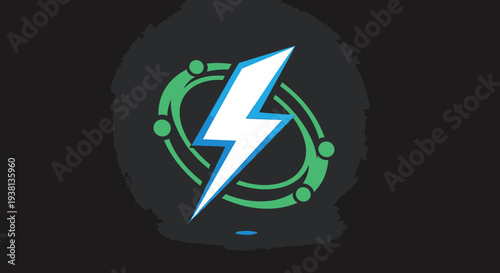 Sustainable Energy Network Connection Powering People Illustration