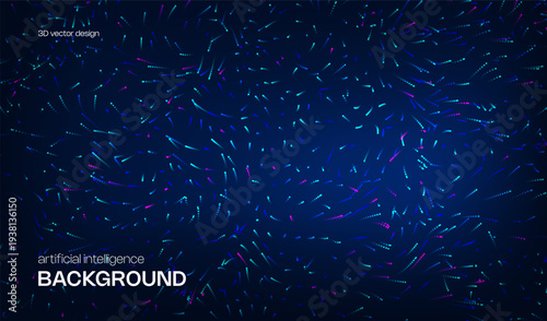 Scientific medical research biotechnology blue background with bio health ai technology for banner template. Concept futuristic with abstract network for neural digital science design.