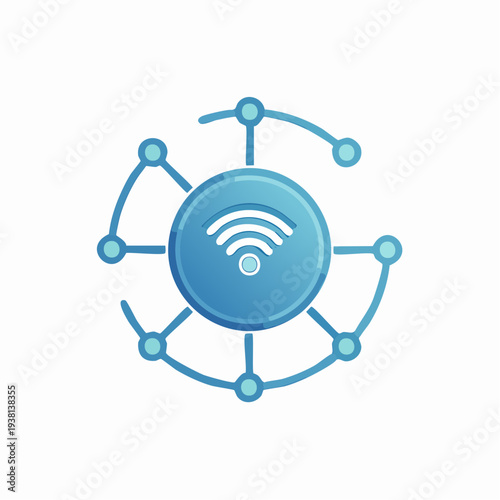 Abstract illustration of a wireless communication signal