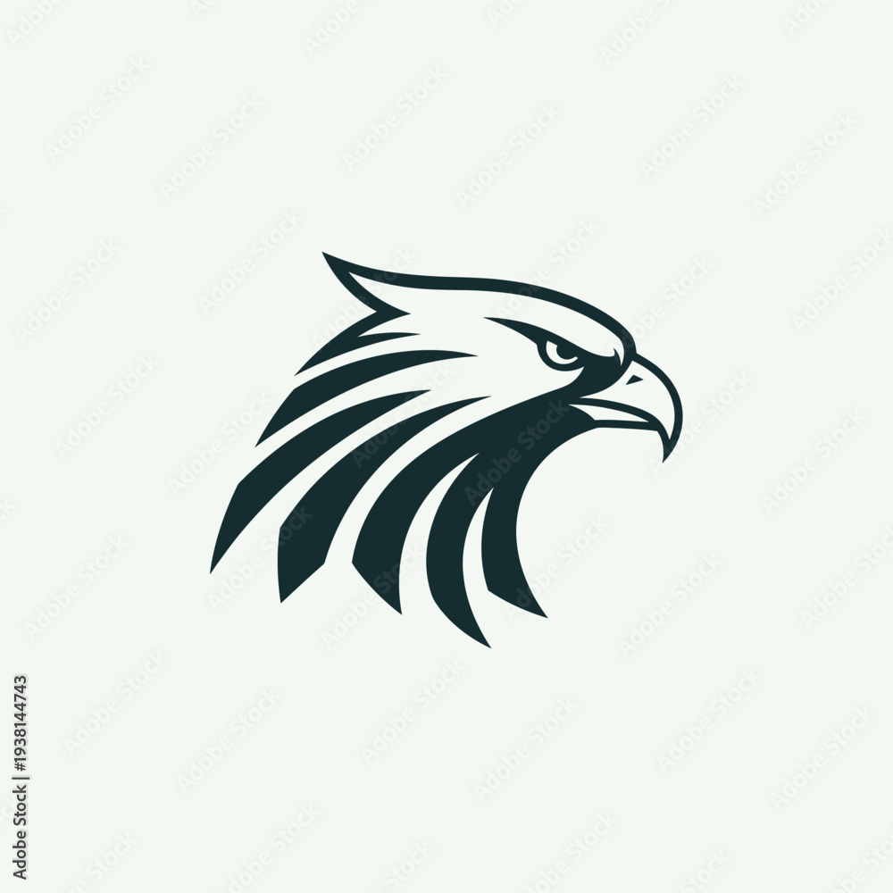 Fototapeta premium Eagle Head Logo Illustration Design.