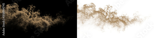 Photography Dust sand soil smoke cloud particles isolated on transparent white background