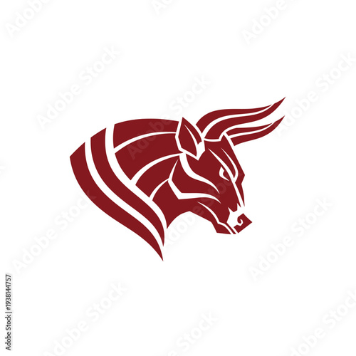 Geometric Donkey Head Logo Design Element.