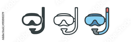 snorkel three snorkel mask blue