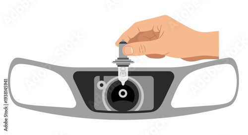 Hand Installing Car Camera.