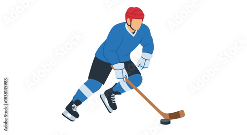 Hockey Player in Action.