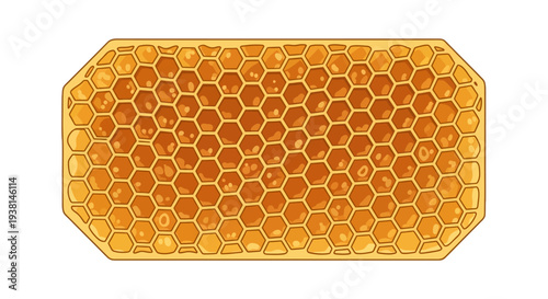 Honeycomb Wax Cells Structure.