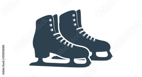 Ice Skating Boots Pair.