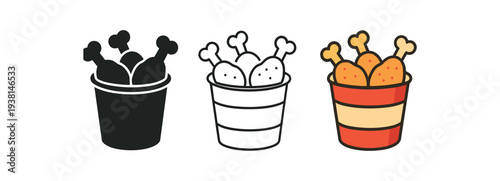 street food fried chicken bucket