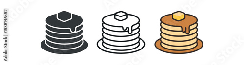 comfort food pancakes stack with butter on top