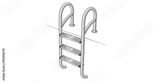 Metal Swimming Pool Ladder.