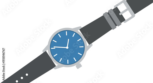 Modern Blue Watch Face.