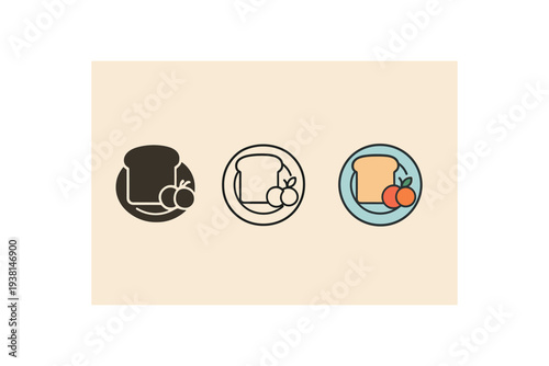 slow living lifestyle simple breakfast plate with bread and fruit