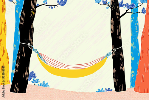 Secure Hammock Suspension with Tree Straps