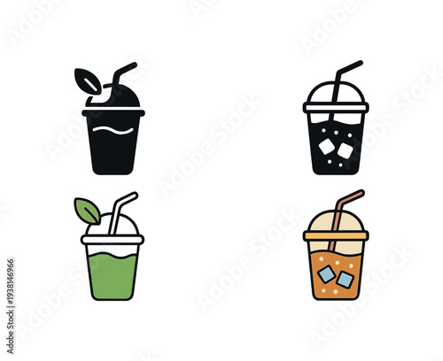 healthy vs unhealthy food fresh smoothie and sugary drink