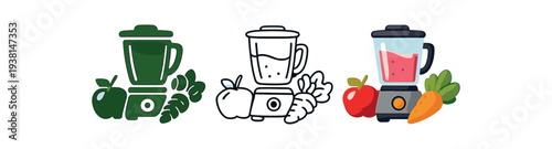 eco life food fruit smoothie blender and fresh produce