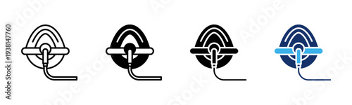 Oxygen Mask icon set multiple style collection