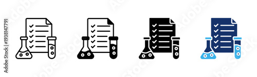 Laboratory Test icon set multiple style collection