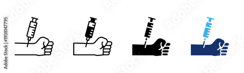 Blood Test icon set multiple style collection