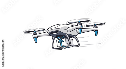 Drone with camera flying in the air, aerial photography device, quadcopter with gimbal, unmanned aerial vehicle, drone technology, flying robot, aerial view camera, drone with gimbal camera.