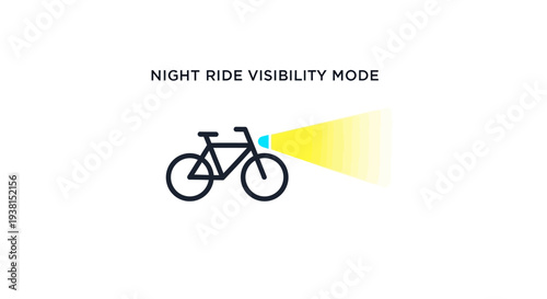 Bicycle with rear light on.