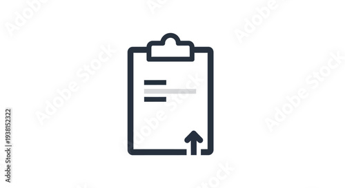 Black and white clipboard icon.