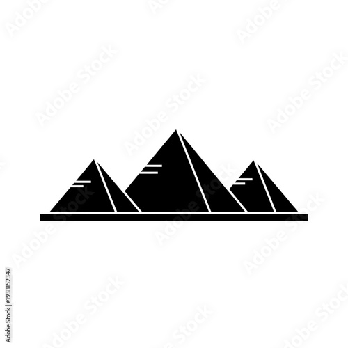 Great Pyramids of Giza Egypt Landmark Vector Icon