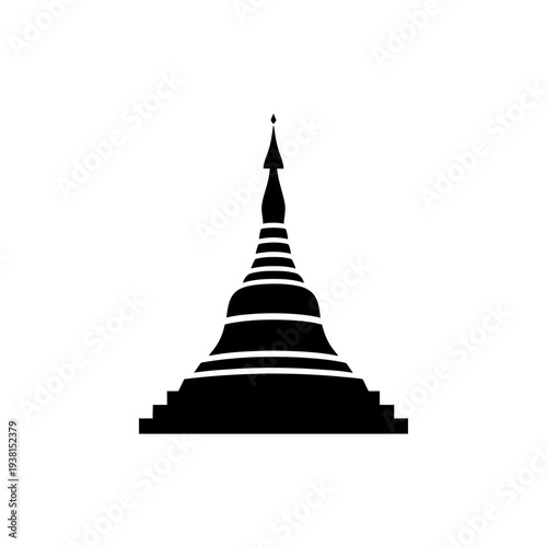Shwedagon Pagoda Myanmar Landmark Vector Icon