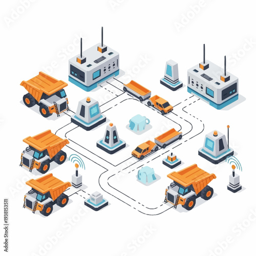 Autonomous Mining Trucks and Smart Technology Network.