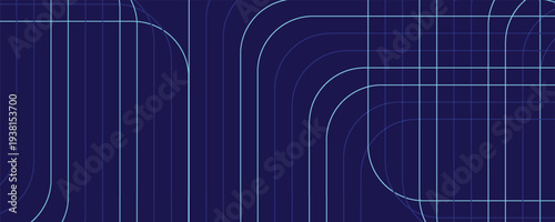 Blue abstract background. Geometric lines whit halftone pattern. Modern shiny blue gradient halftone  lines. Futuristic technology graphic design