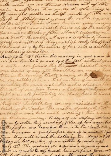 old paper background, Seamless pattern Unreadable poetry text banner. Handwritten abstract text. Cursive english text written by a pen. Linear cursive lettering. Horizontal banner with latin or englis